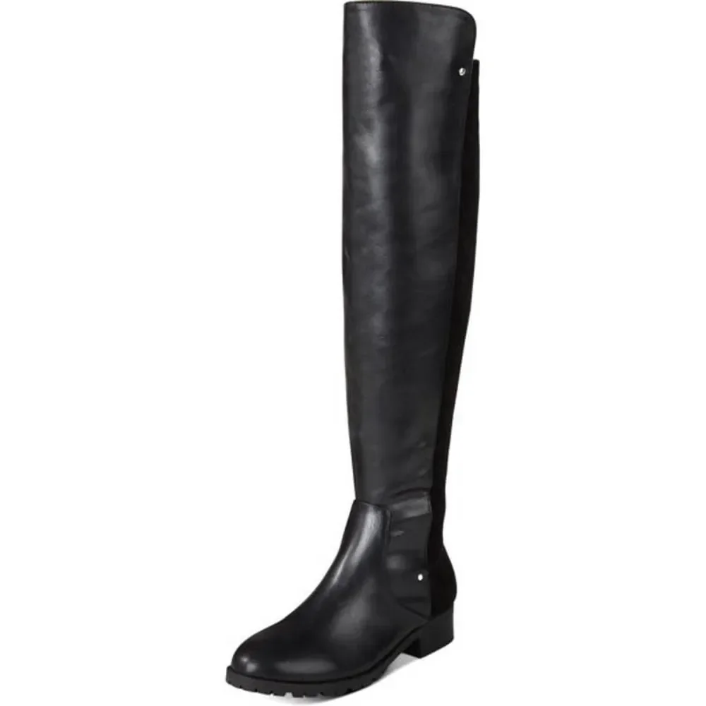 Material Girl Women's Mwebby Over-The-Knee Boot blk size 6.5 M,